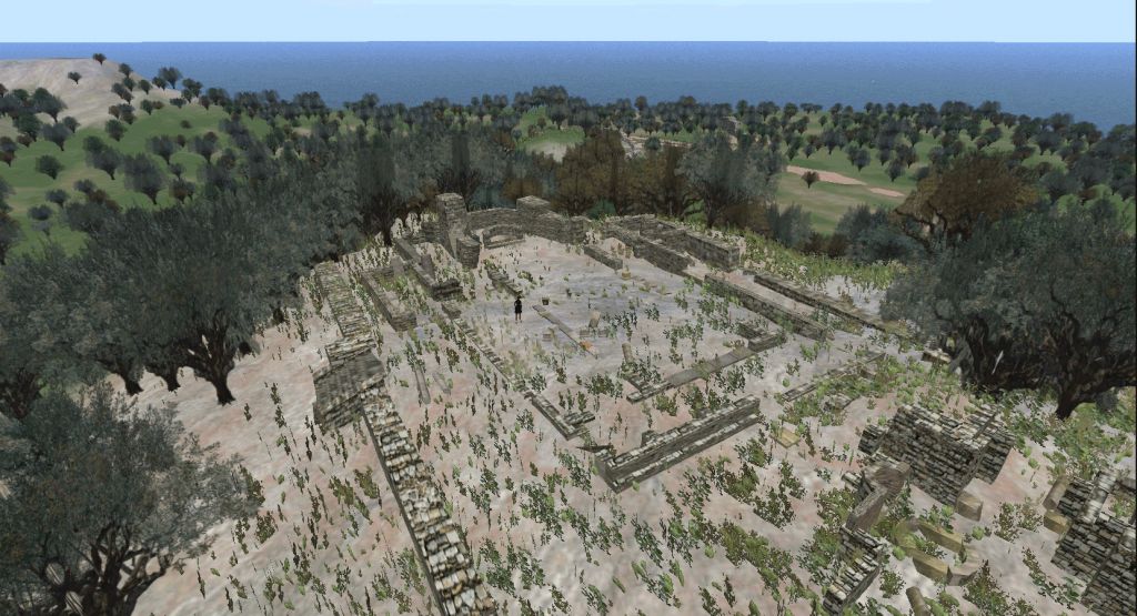 Virtual reconstruction of the site in Greece,  as it is now.