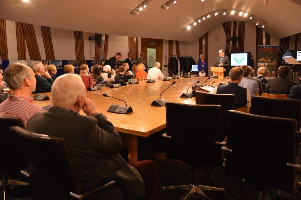 Presentation on the Eyemouth Fort Project at Holyrood, Scottish Parliament.